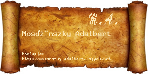 Mosánszky Adalbert névjegykártya